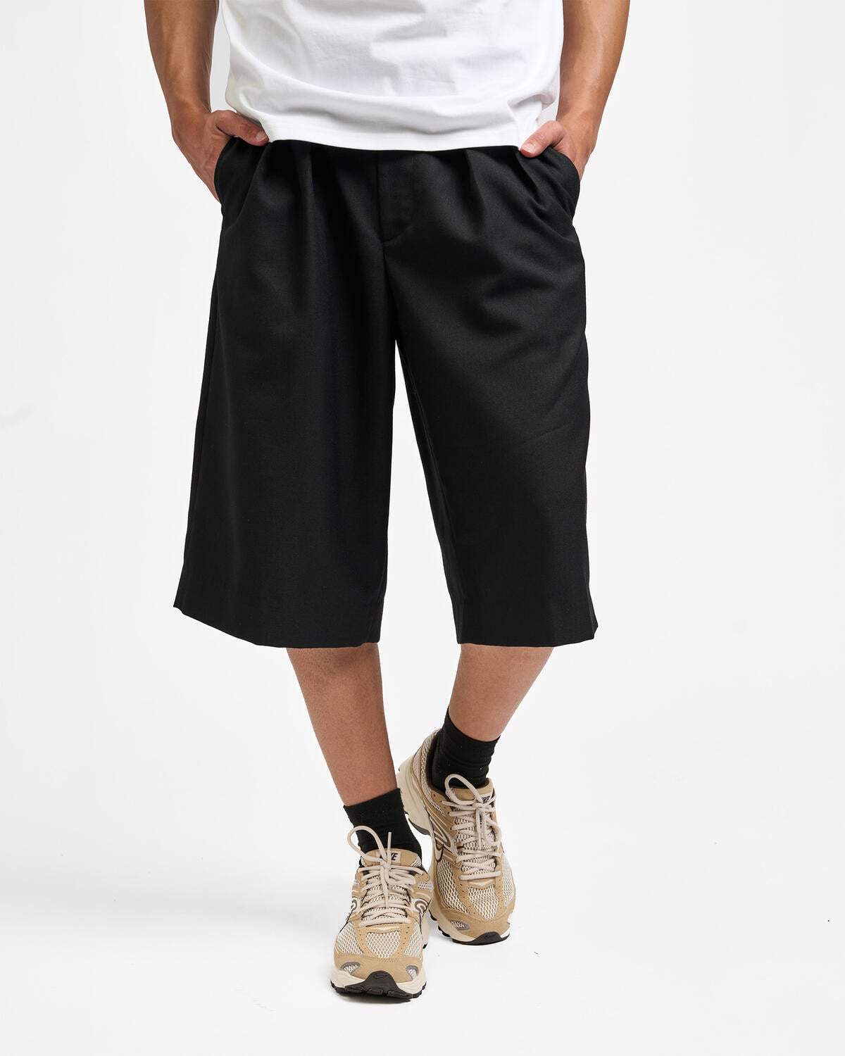 Beams Wide Short Slacks | 11251196803-19 | AFEW STORE